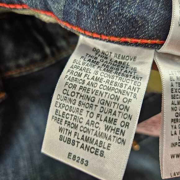 Bulwark FR Jeans Women 10 33x33 Blue High Rise Straight Flame Resistant Curvy - Picture 6 of 16